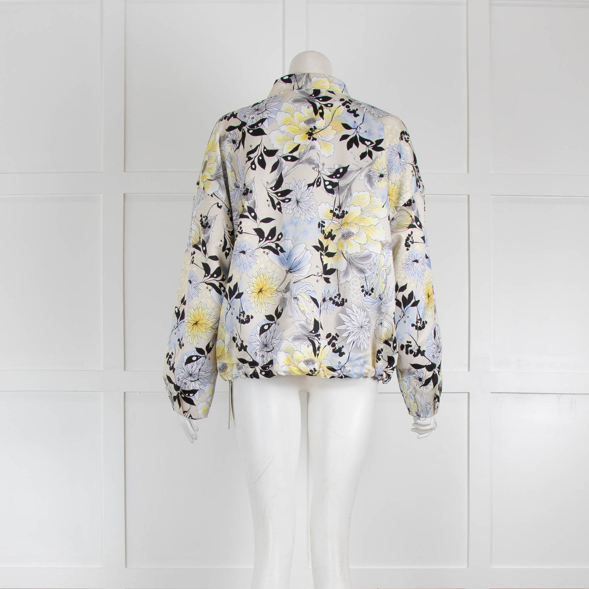 Marc Cain Blue, Grey Yellow Floral Bomber