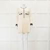 Self-Portrait Cream Weave Knit Mini Dress