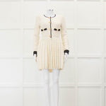 Self-Portrait Cream Weave Knit Mini Dress