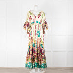 La Double J Bella Silk Yellow Multicolour Maxi Dress