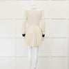 Self-Portrait Cream Weave Knit Mini Dress