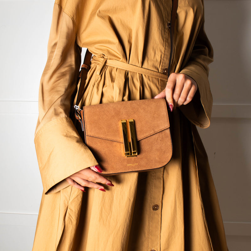 DeMellier Vancouver Small Brown Suede  Crossbody