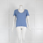 Zadig & Voltaire Blue with Silver Stripes T Shirt