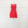 Self-Portrait Red Wool Crepe Mini Dress