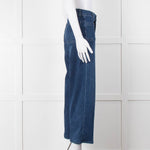 Frame Blue Le Slim Palazzo Wide Cropped Jeans