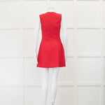 Self-Portrait Red Wool Crepe Mini Dress
