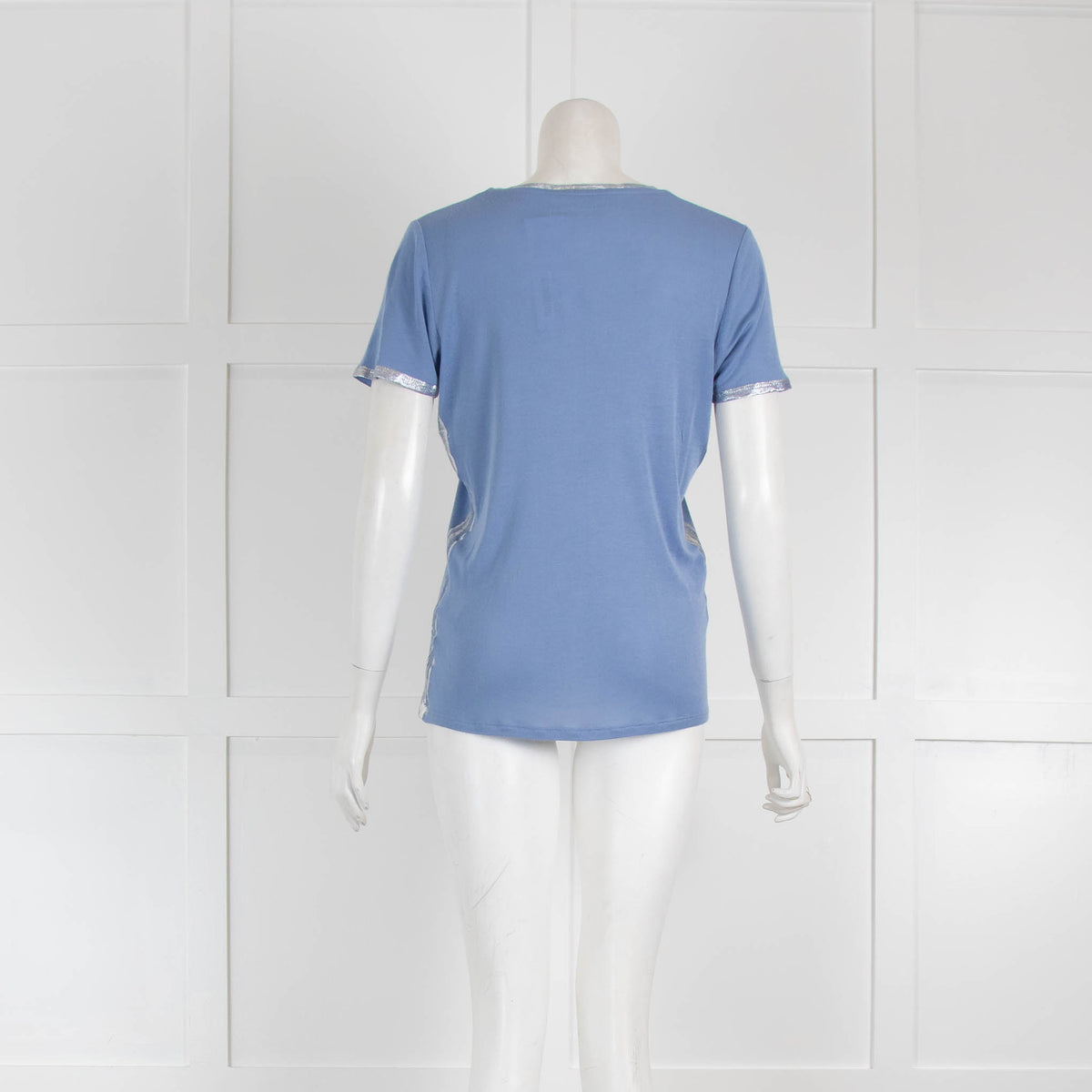 Zadig & Voltaire Blue with Silver Stripes T Shirt