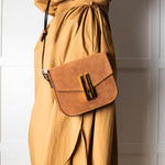 DeMellier Vancouver Small Brown Suede  Crossbody