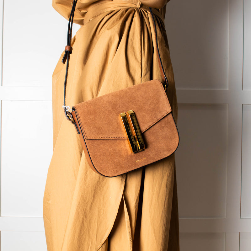 DeMellier Vancouver Small Brown Suede  Crossbody