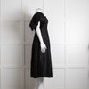 Aje Black Puffed Off The Shoulder Sleeves Midi Dress