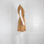DVF Tan Shirt Dress With Belt