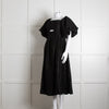 Aje Black Puffed Off The Shoulder Sleeves Midi Dress