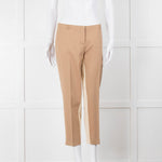 Schumacher Beige Cream Inner Leg Trim Wool Blend Trousers