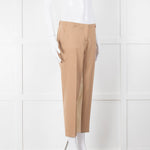 Schumacher Beige Cream Inner Leg Trim Wool Blend Trousers