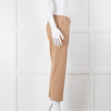 Schumacher Beige Cream Inner Leg Trim Wool Blend Trousers