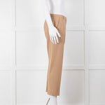 Schumacher Beige Cream Inner Leg Trim Wool Blend Trousers