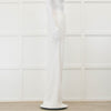 Halpern White Sequin Side Zip Wide Leg Trousers