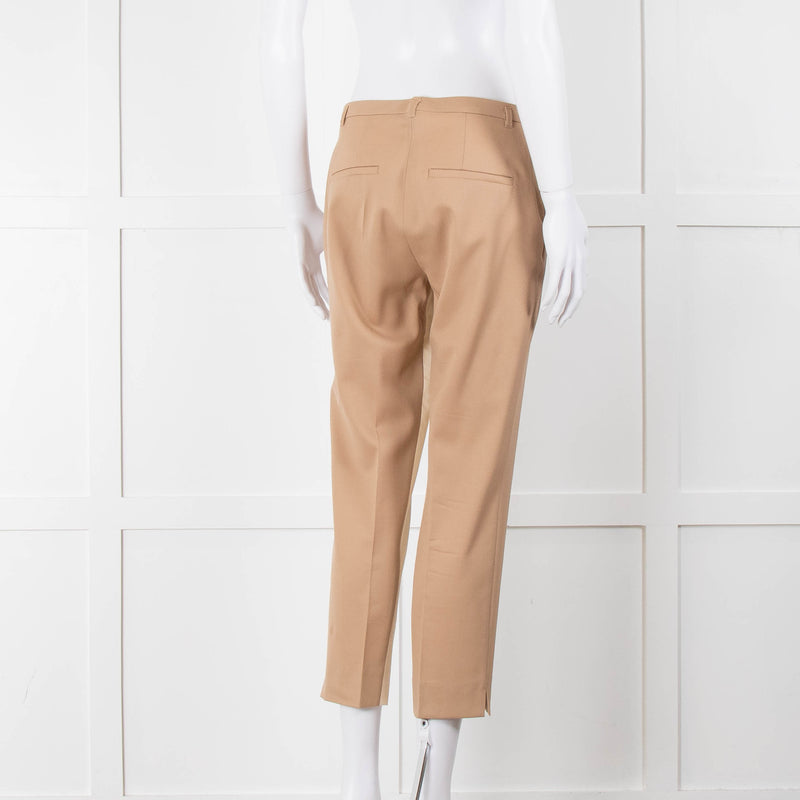 Schumacher Beige Cream Inner Leg Trim Wool Blend Trousers