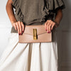 Demellier Dark Taupe Vancouver Clutch Bag