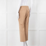 Schumacher Beige Cream Inner Leg Trim Wool Blend Trousers