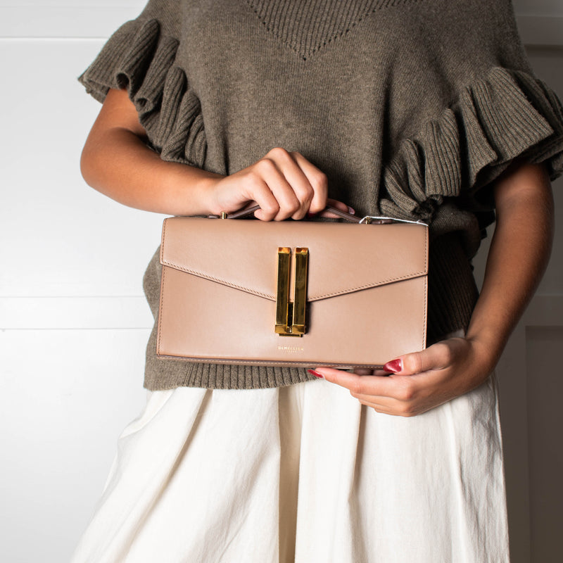 Demellier Dark Taupe Vancouver Clutch Bag