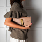 Demellier Dark Taupe Vancouver Clutch Bag