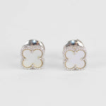 Van Cleef & Arpels 18ct White Gold Mother Of Pearl Sweet Alhambra Earstuds