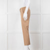 Schumacher Beige Cream Inner Leg Trim Wool Blend Trousers