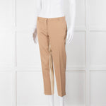 Schumacher Beige Cream Inner Leg Trim Wool Blend Trousers