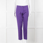 Etro Purple Cropped Cotton Trousers