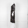 Ba & Sh Black Multi Colour Floral Sheer Long Sleeve Dress With Slip