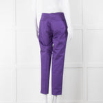 Etro Purple Cropped Cotton Trousers