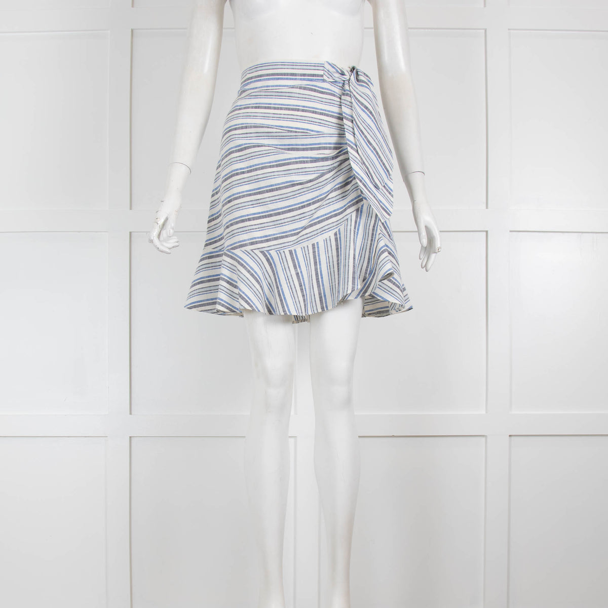 VAKKORAMA Blue, Grey, White Stripe Short Skirt