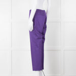Etro Purple Cropped Cotton Trousers