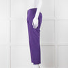 Etro Purple Cropped Cotton Trousers