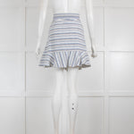 VAKKORAMA Blue, Grey, White Stripe Short Skirt