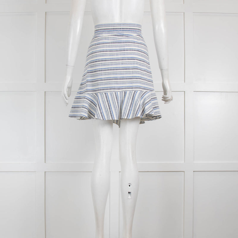 VAKKORAMA Blue, Grey, White Stripe Short Skirt