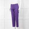 Etro Purple Cropped Cotton Trousers