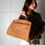 DeMellier Tan Suede Hudson Tote Bag