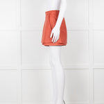 Maje Orange Woven Skirt Panel Shorts