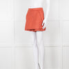Maje Orange Woven Skirt Panel Shorts