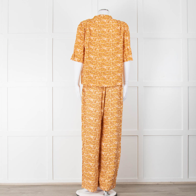 Scotch & Soda Rust Mustard Short Sleeve Top