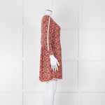 Zadig & Voltaire Orange Cream Teal Floral Short Dress