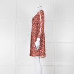 Zadig & Voltaire Orange Cream Teal Floral Short Dress