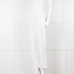 Bec+ Bridge White Elasticated Waist Linen Trousers