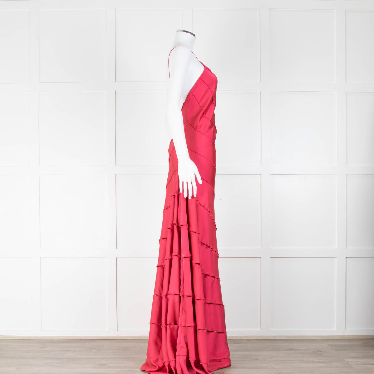 16Arlington Pink Halter Neck Santana Sleeveless Evening Gown