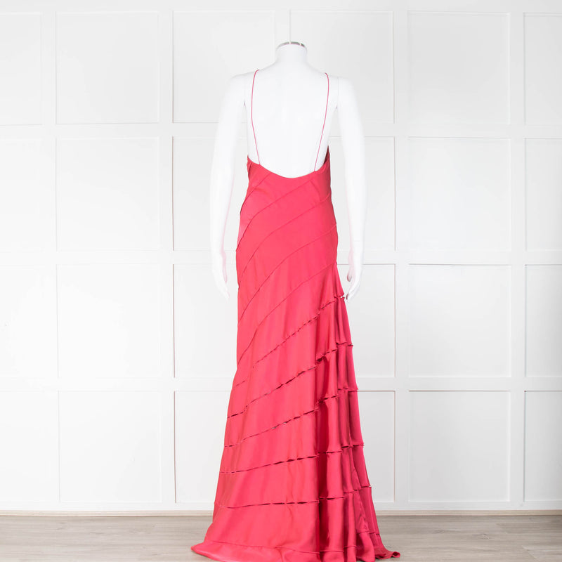 16Arlington Pink Halter Neck Santana Sleeveless Evening Gown