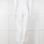 Bec+ Bridge White Elasticated Waist Linen Trousers
