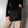 Prada Black Re-Nylon Nylon Crossbody Bag.