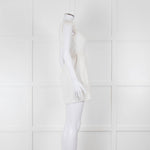 Valentino White Lace Sleeve Mini Dress